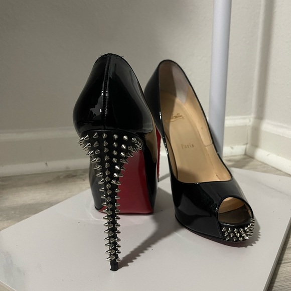 Christian Louboutin Shoes - Christian Louboutin Black Peep Toe Heels